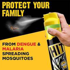 HIT Flying Insect Killer - Mosquito & Fly Killer Spray | Lime Fragrance | Instant Kill | Protection from Dengue & Malaria, 400ml