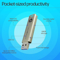 HP Pendrive x796w 64GB 3.2 Flash Drive