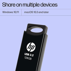 HP 712w 128GB USB 3.2 Flash Drive (Black)