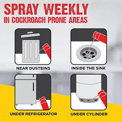 HIT Spray - Crawling Insect Killer (200ml) - Instant Kill, Deep-Reach Nozzle, Fresh Fragrance