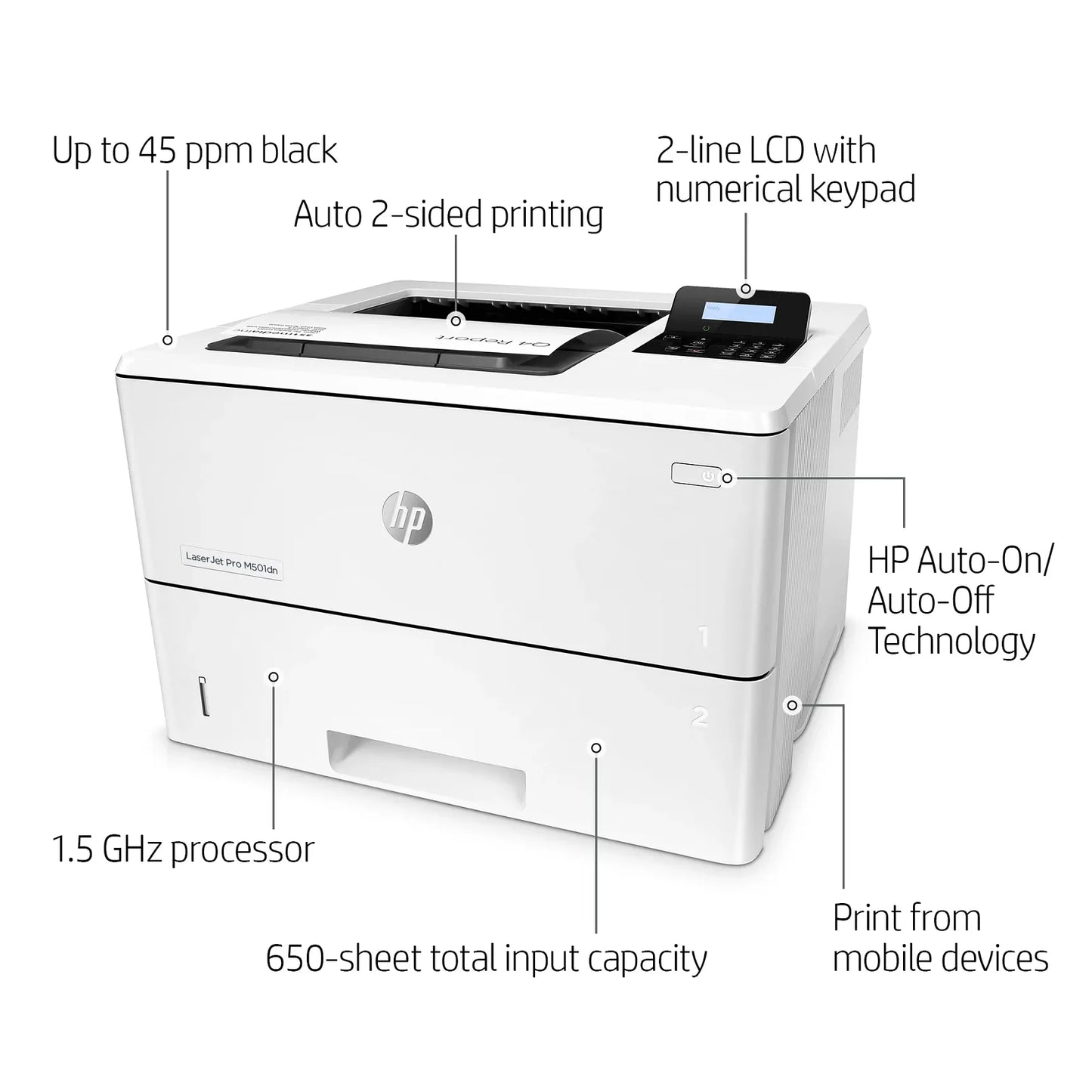 HP LaserJet Pro M501dn Printer