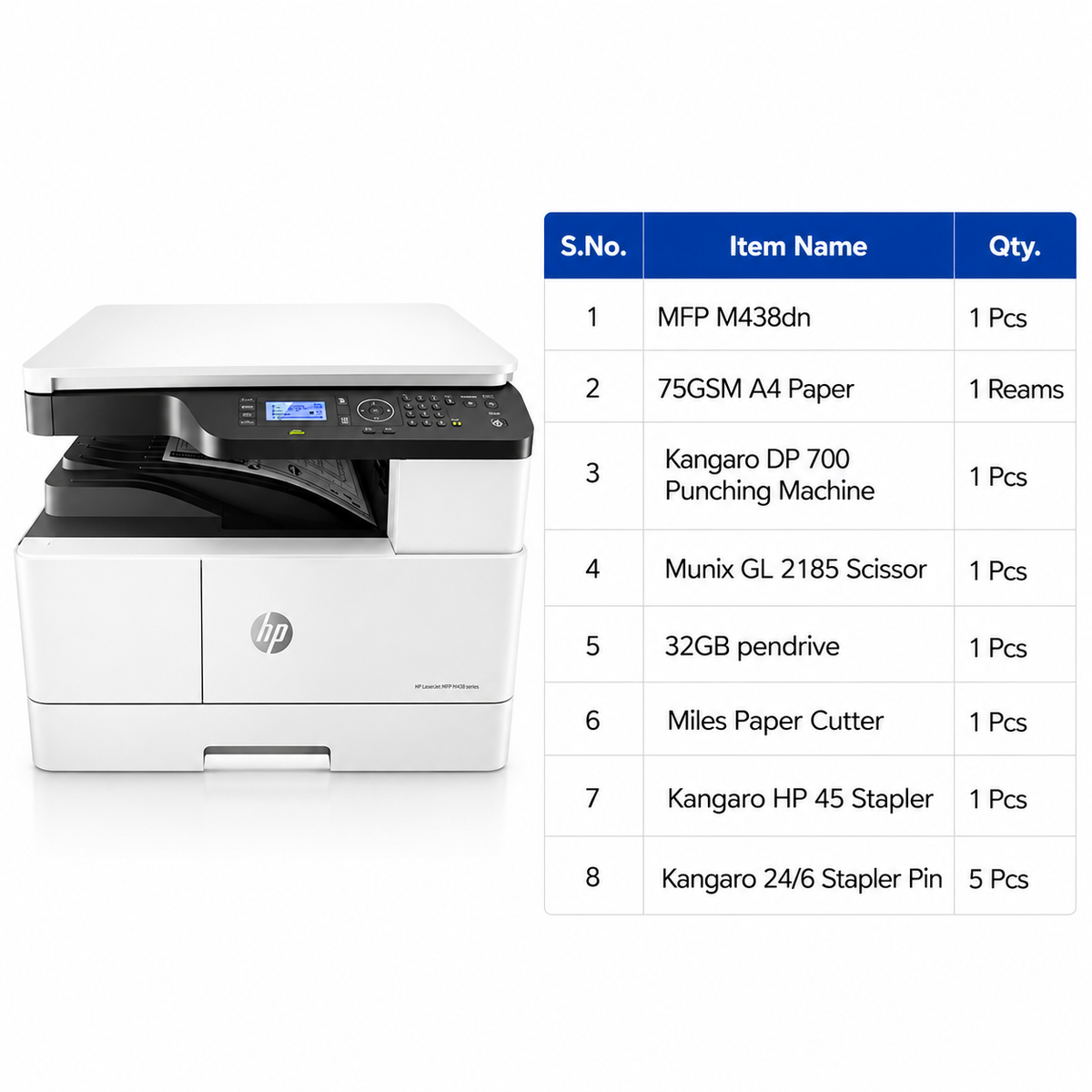 HP LaserJet MFP M438dn Printer Combo