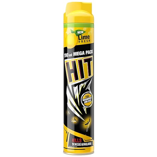 HIT Flying Insect Killer - Mosquito & Fly Killer Spray (700ml) | Lime Fragrance | Instant Kill | Protection from Dengue & Malaria