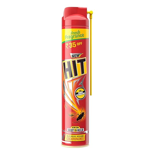 HIT Crawling Insect Killer – Cockroach Killer Spray | Instant Kill | Deep-Reach Nozzle | Fresh Fragrance, 400ml