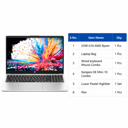 HP 255R G10 AMD Ryzen 3 7335U Laptop Combo