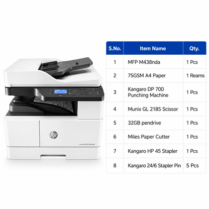 HP LaserJet MFP M438nda A3 Multifunction Printer Combo