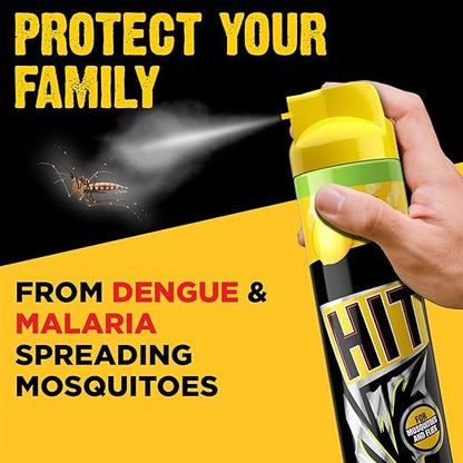 HIT Flying Insect Killer - Mosquito & Fly Killer Spray (700ml) | Lime Fragrance | Instant Kill | Protection from Dengue & Malaria