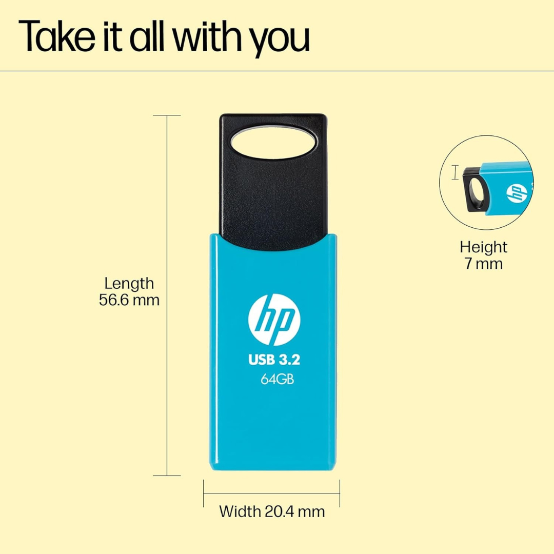 HP 716w 64GB USB 3.2 Flash Drive 3.2 (Blue)