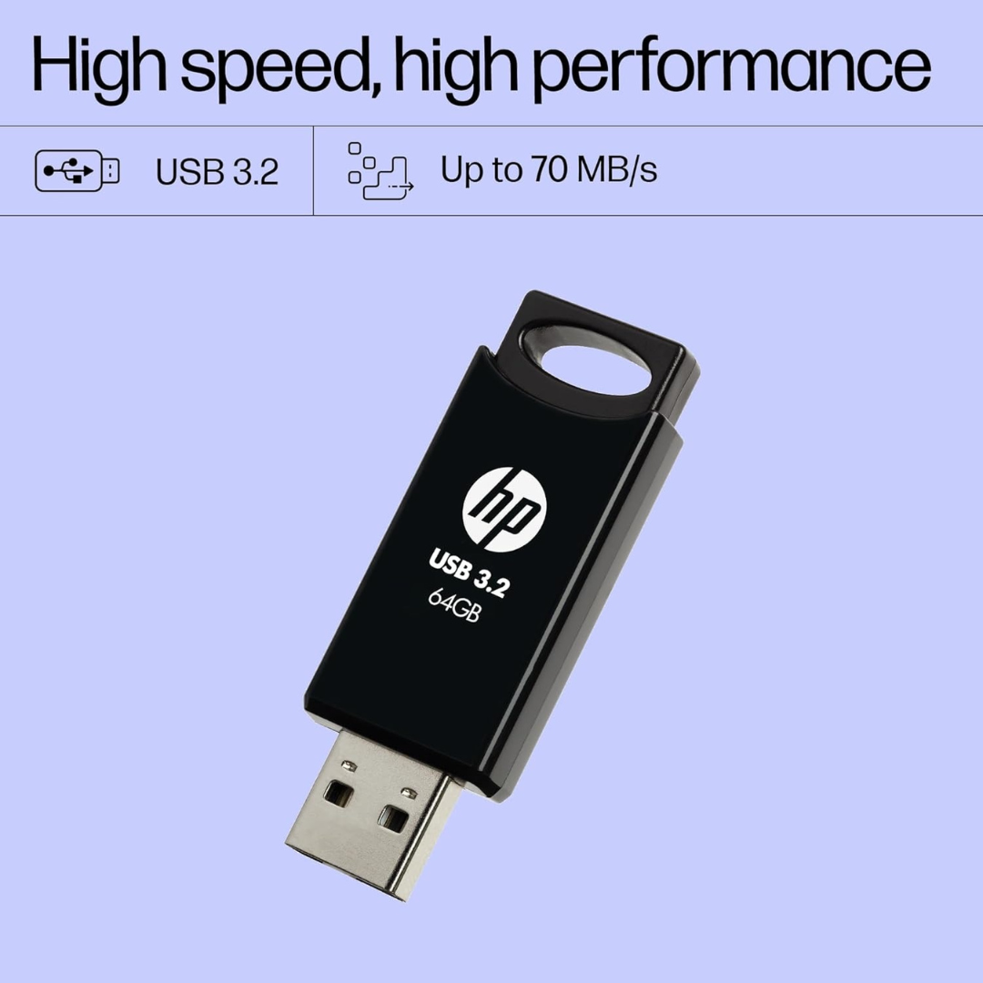 HP 712w 64GB USB 3.2 Flash Drive (Black)