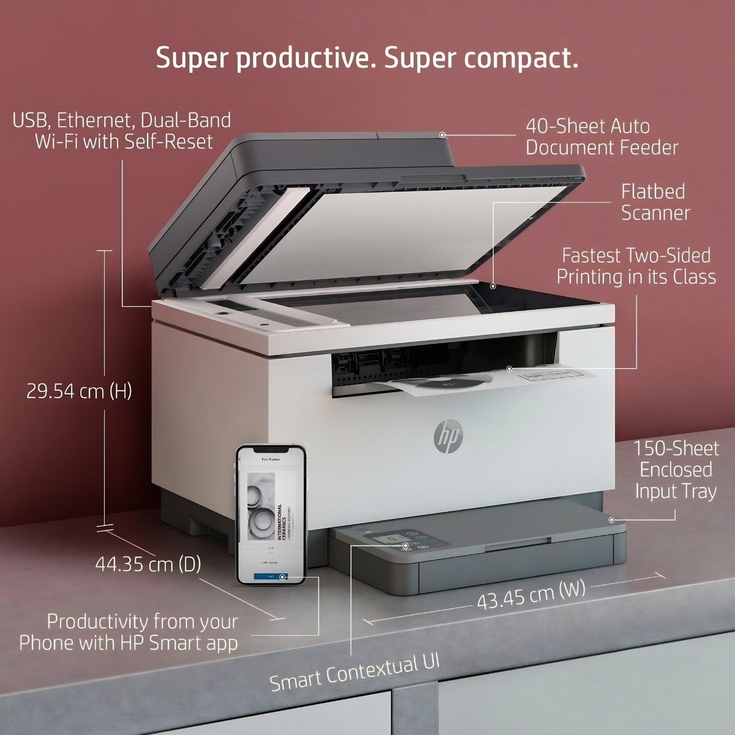 HP LaserJet MFP M233sdw Printer