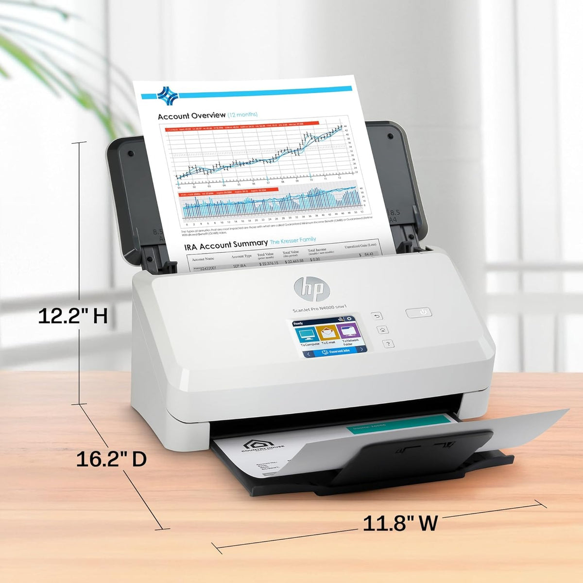 HP ScanJet Pro N4000 snw1 Sheet-feed Scanner