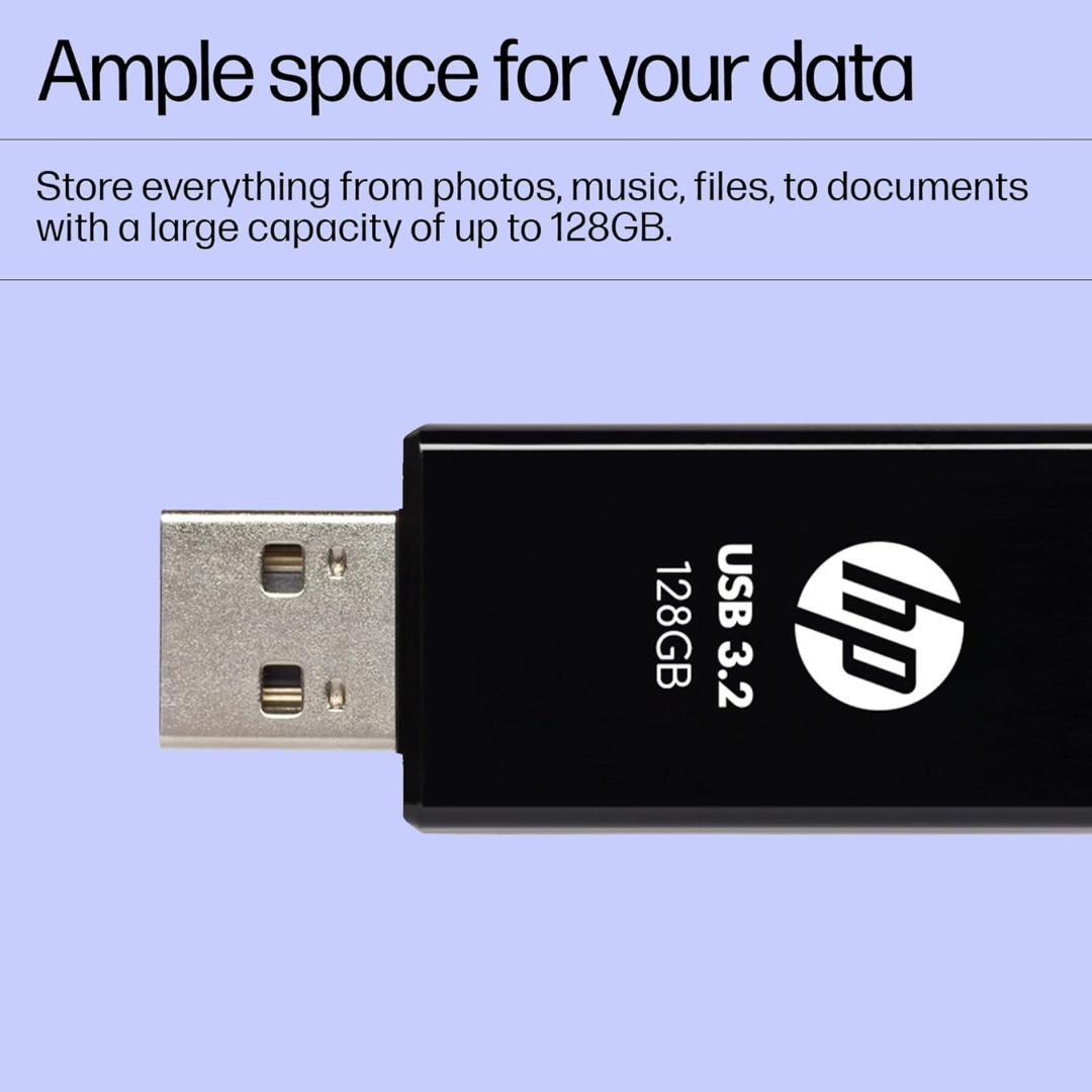 HP 712w 128GB USB 3.2 Flash Drive (Black)