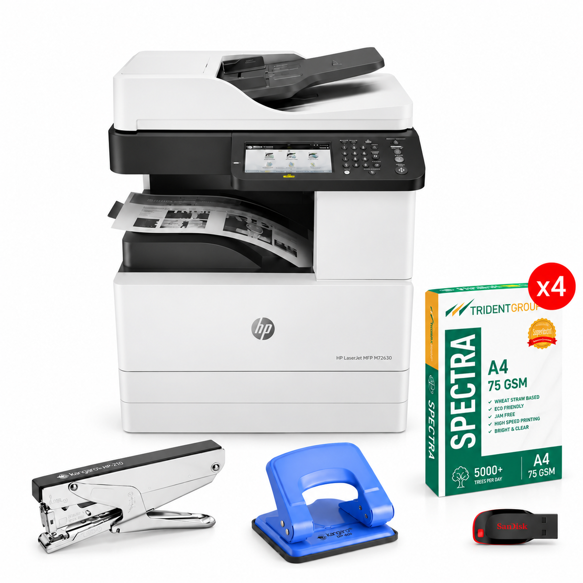 HP LaserJet MFP M72630dn A3 Monochrome Multifunction Printer Combo