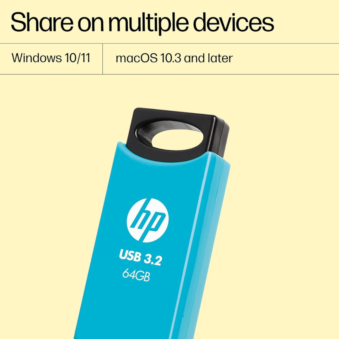 HP 712w 64GB USB 3.2 Flash Drive (Blue)