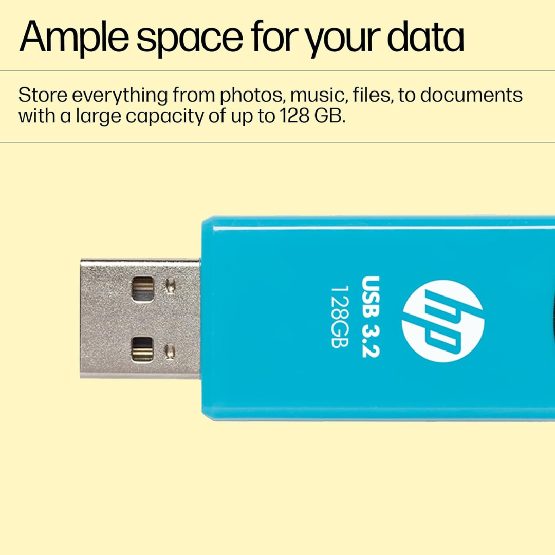 HP 712w 128GB USB 3.2 Flash Drive 3.2 (Blue)
