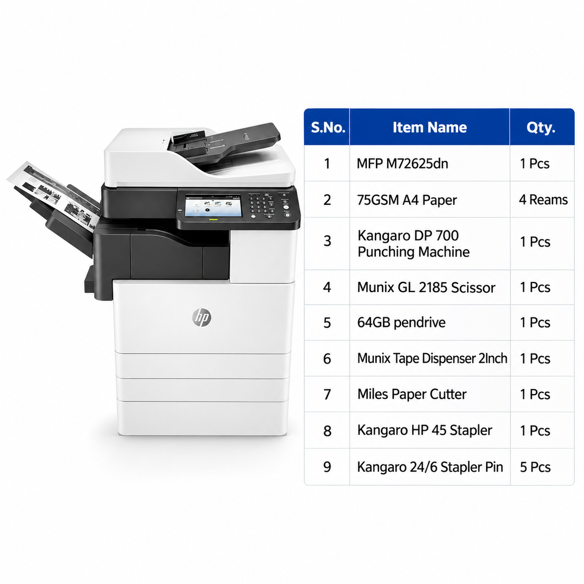 HP LaserJet MFP M72625dn Printer Combo