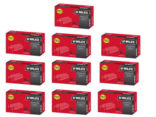 Miles 23/8-H Heavy Duty Staple Pins 8mm 1000 Pins Per Box Pack of 10