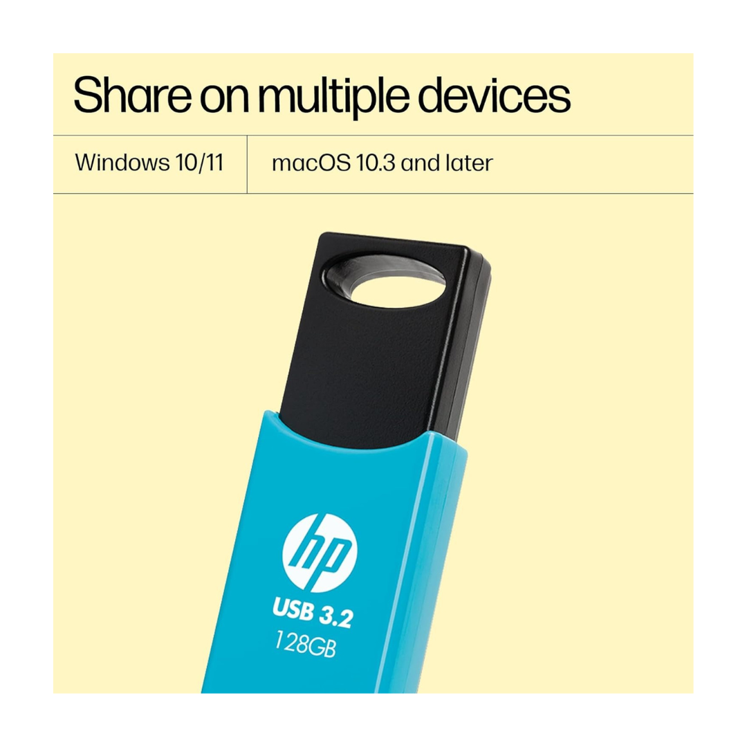 HP 712w 128GB USB 3.2 Flash Drive 3.2 (Blue)