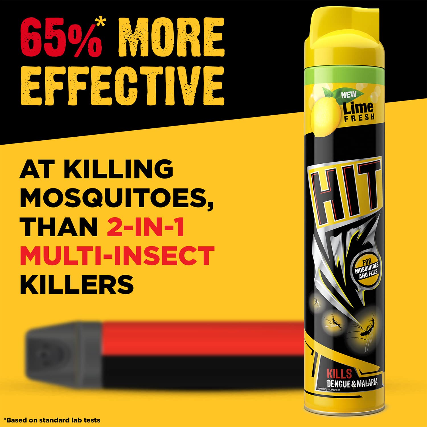 HIT Flying Insect Killer - Mosquito & Fly Killer Spray | Lime Fragrance | Instant Kill | Protection from Dengue & Malaria, 400ml