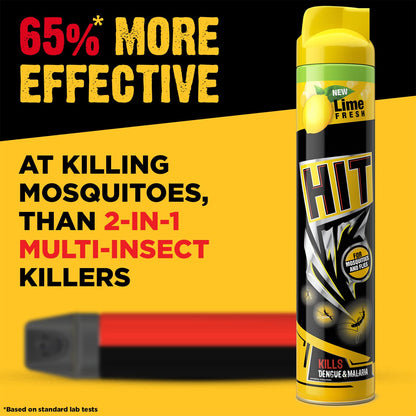 HIT Flying Insect Killer - Mosquito & Fly Killer Spray | Lime Fragrance | Instant Kill | Protection from Dengue & Malaria, 400ml