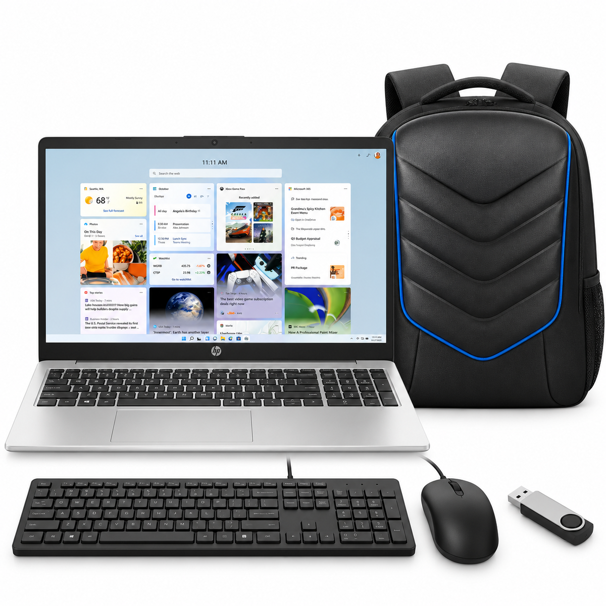 HP 250R G10 Intel Core 3 100U Laptop Combo