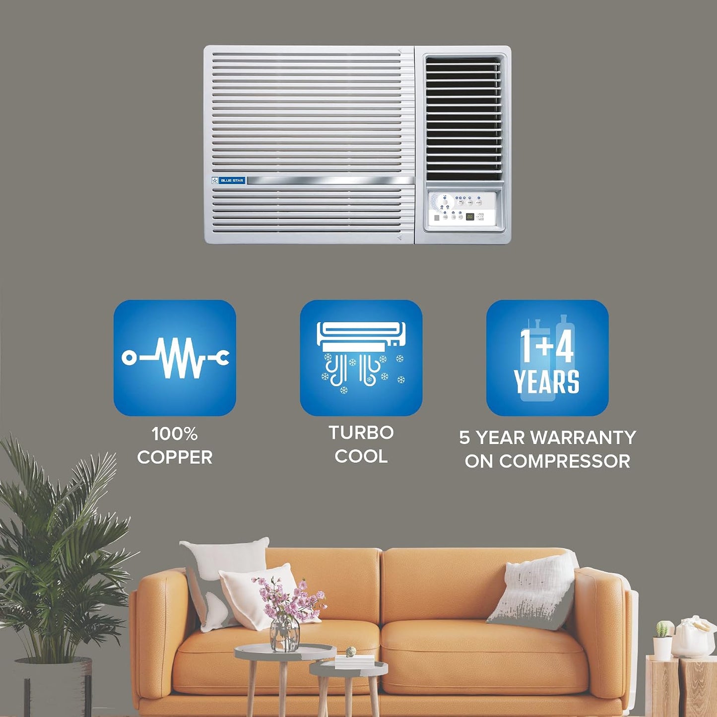 Blue Star 1.5 Ton 3 Star Fixed Speed Window AC