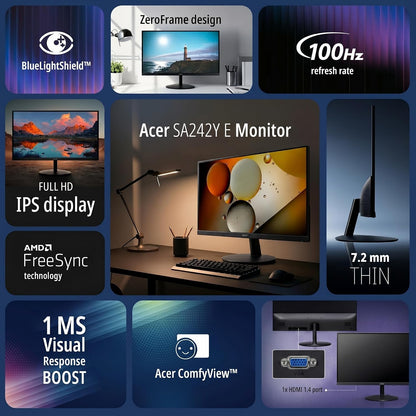 Acer SmartChoice SA242Y E 23.8 Inch