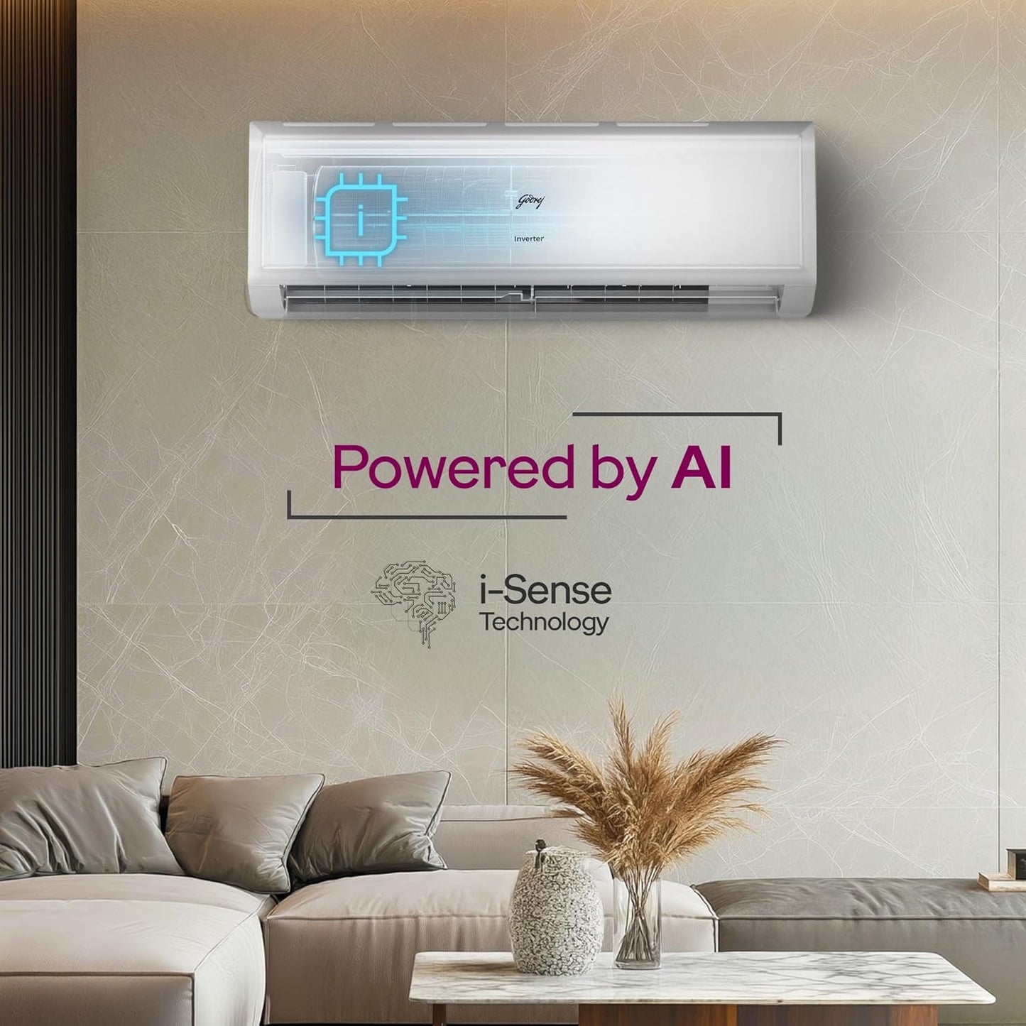 Godrej Eon Vogue 5 in 1 Convertible 1.5 Ton 3 Star Inverter Split AC with i-Sense Technology