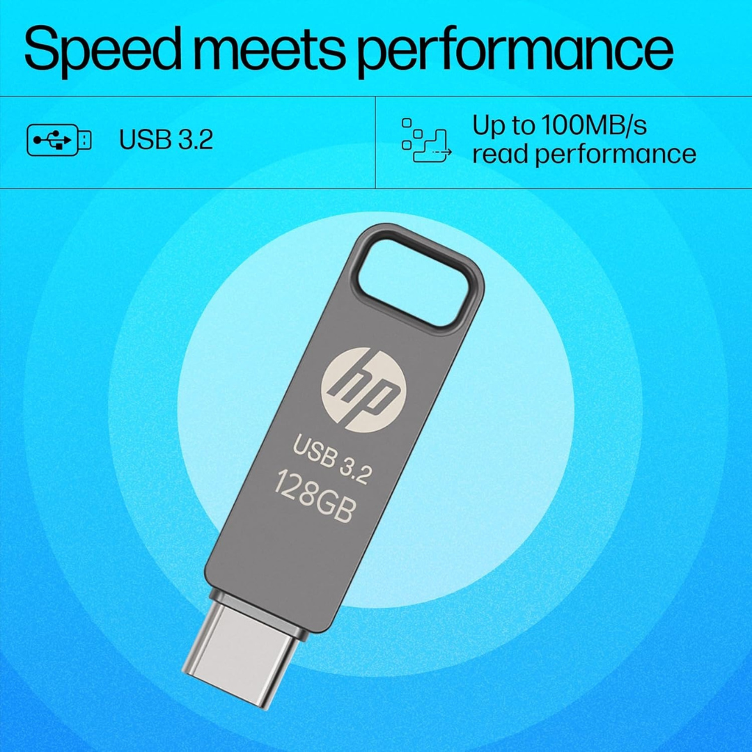 HP 886C 128GB OTG 3.2 Flash Drive(Rock)