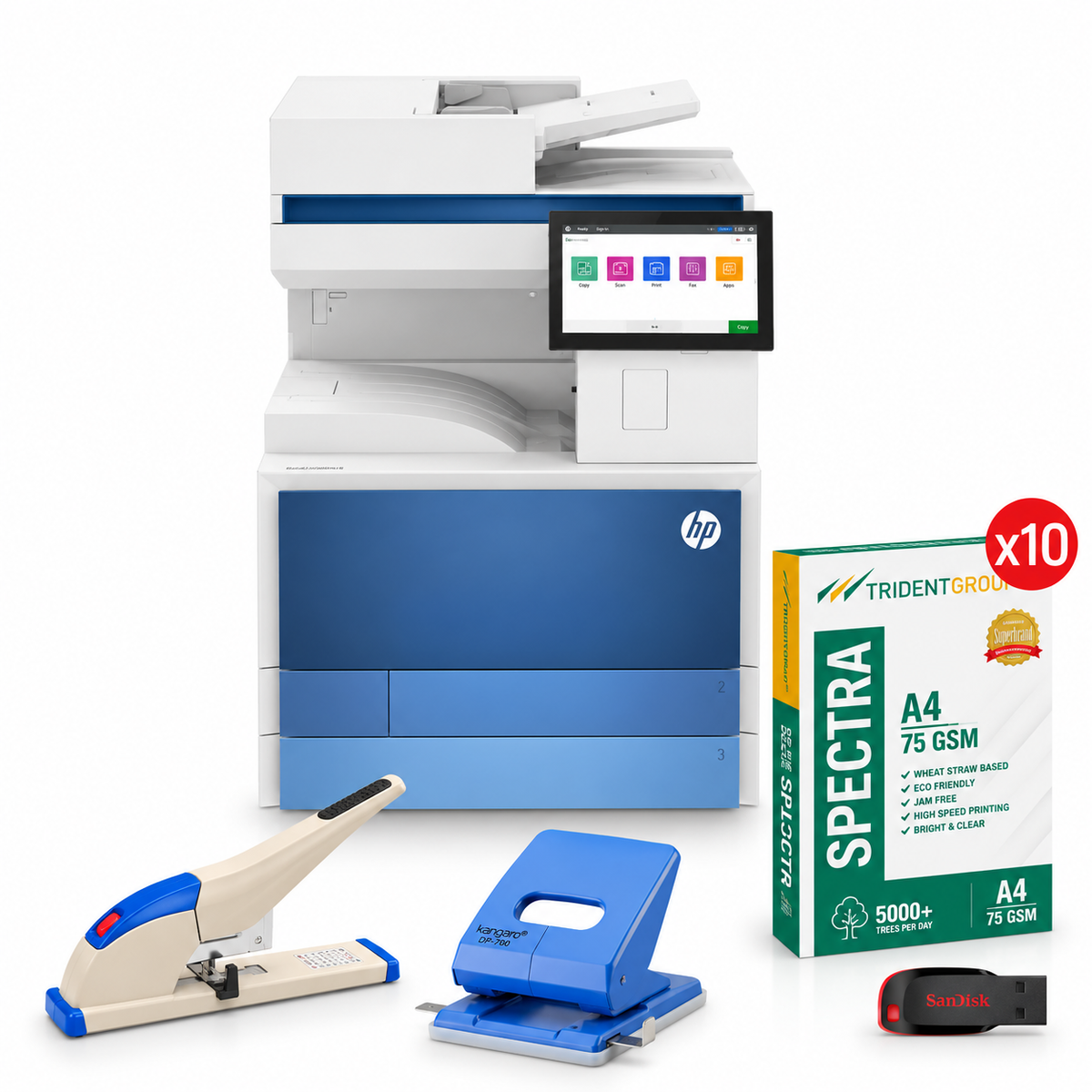 HP Color LaserJet Managed MFP E78523dn Printer Combo