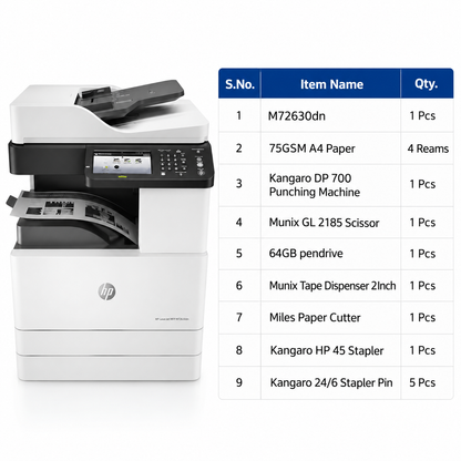 HP LaserJet MFP M72630dn A3 Monochrome Multifunction Printer Combo