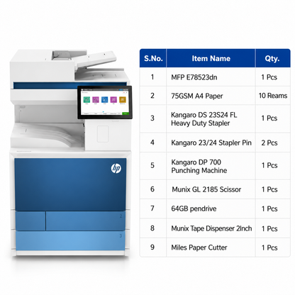 HP Color LaserJet Managed MFP E78523dn Printer Combo